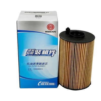 Componentes del motor Weichai Elemento de filtro de aceite 10038880513 Para camión FAW Jiefang